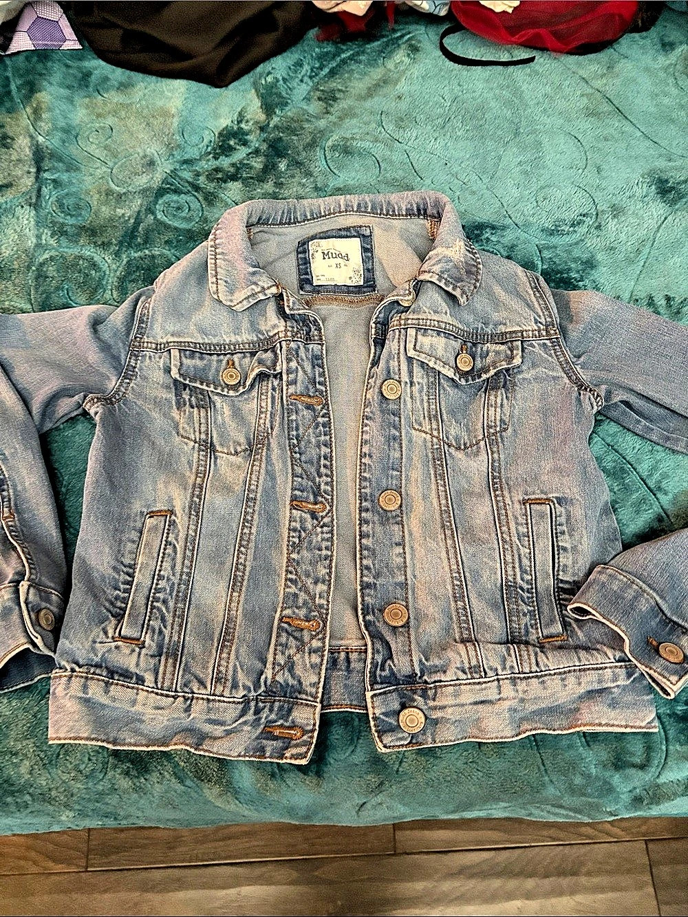 Mudd Denim Jacket in Blue Size XS